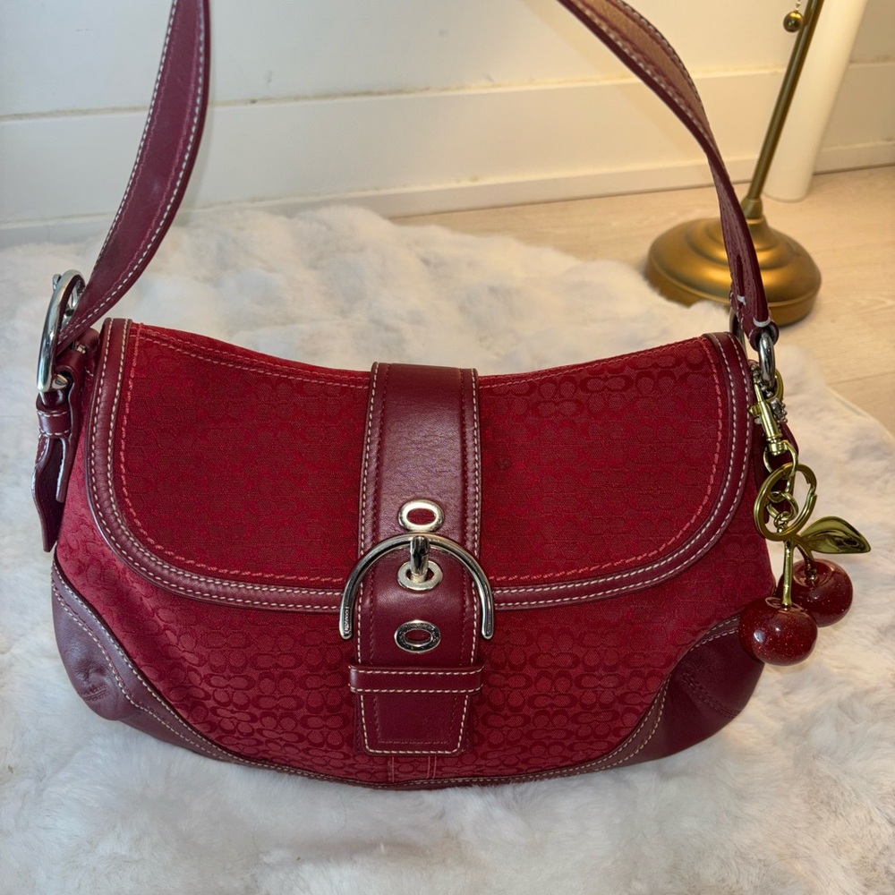 Coach Red Shoulder Bag